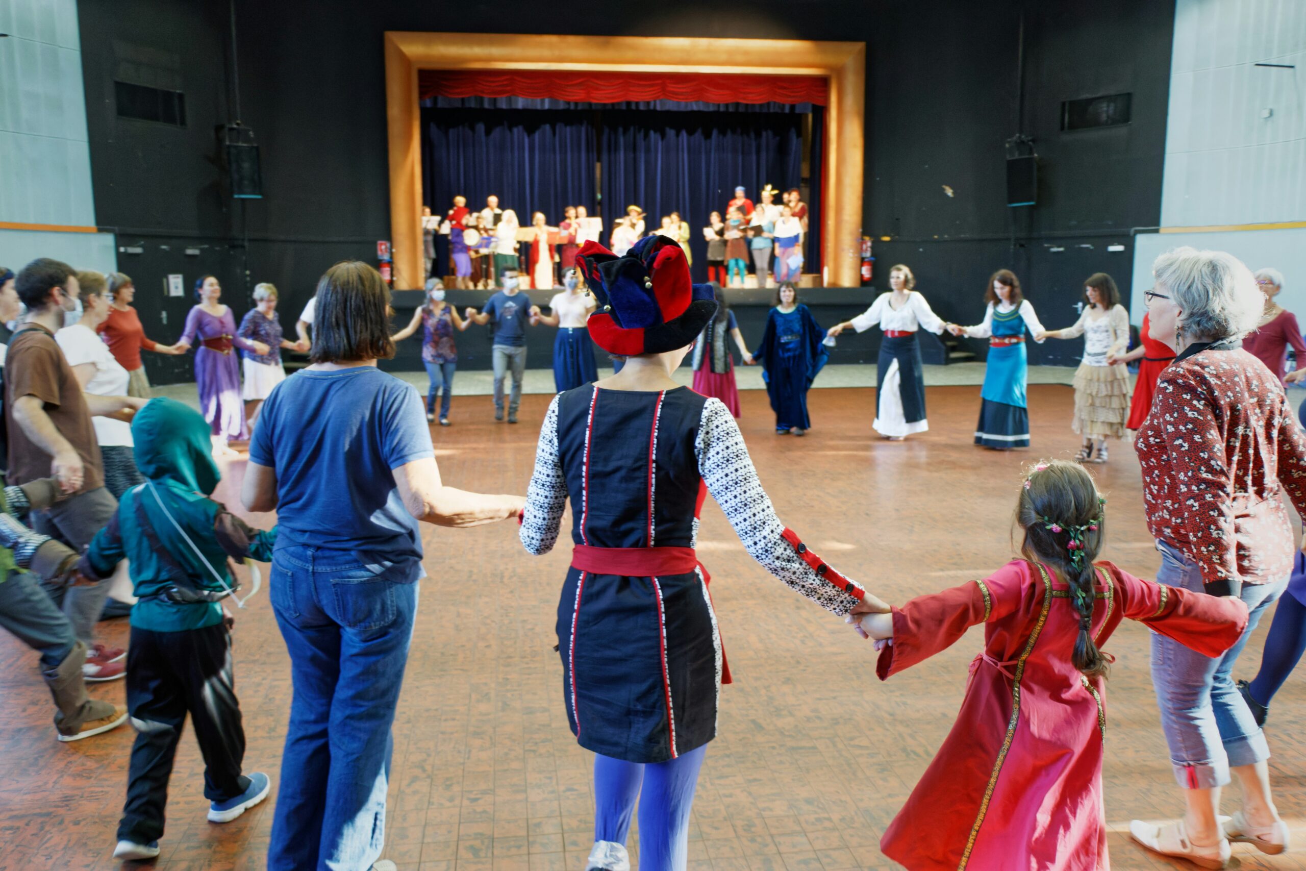Circle Children gathing in a circle for a fun event